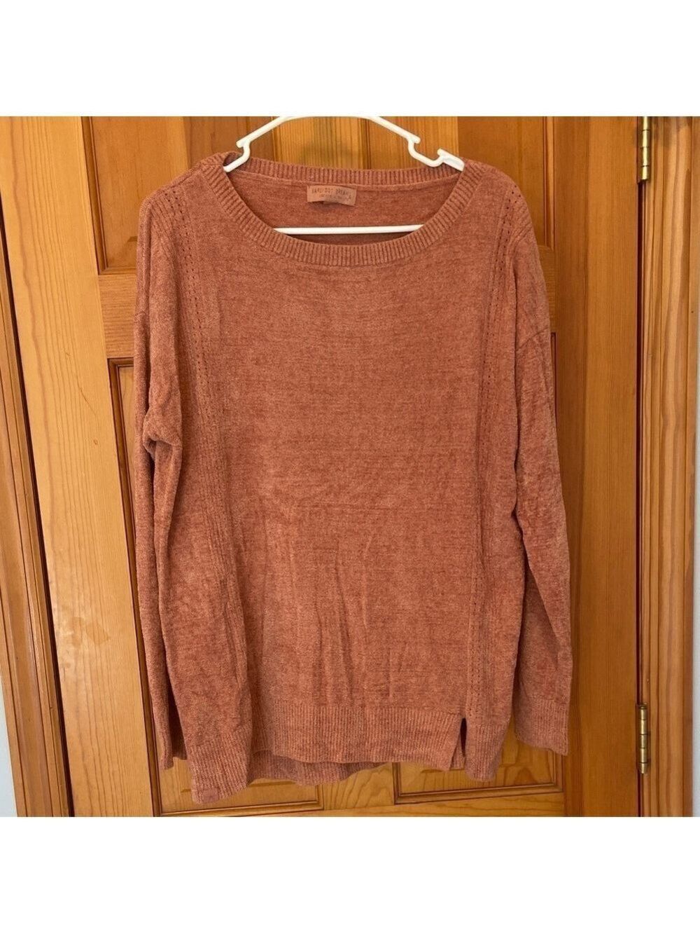 Barefoot Dreams Cozy Chic Ultra Lite Dockside Pointelle Pullover in Amber Glow - Picture 2 of 6